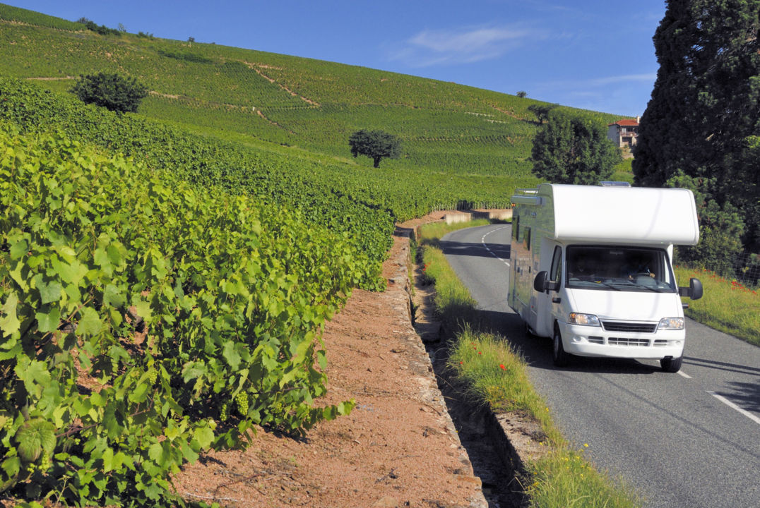 Caravan on its way in France