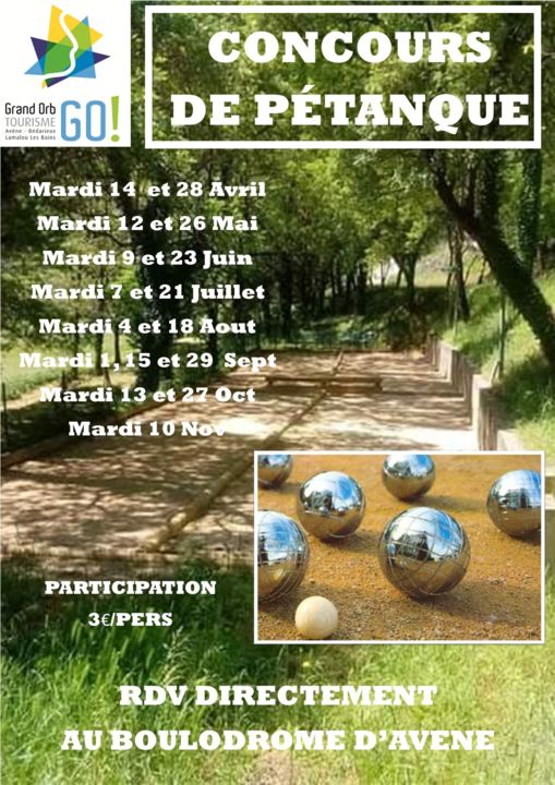 AVENE Concours de pétanque 2026