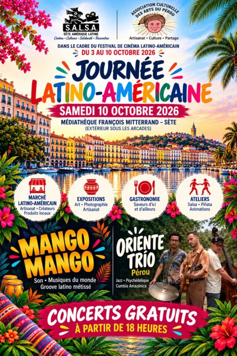 Journée Latino-Américaine Festival SALSA Médiathèque François Mitterrand Sète