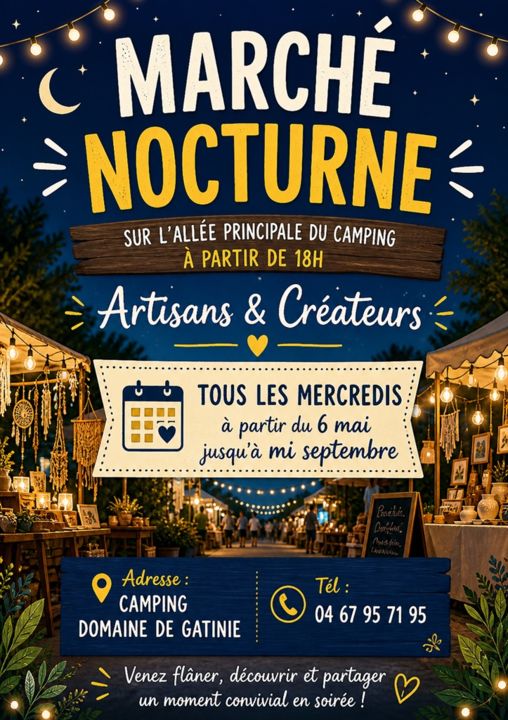 Affiche marché nocturne 1024
