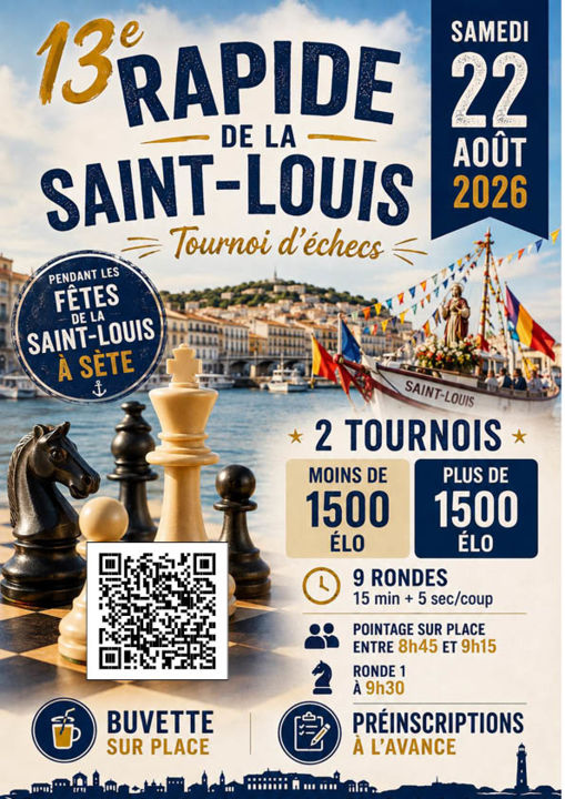13e rapide d'échecs Sete