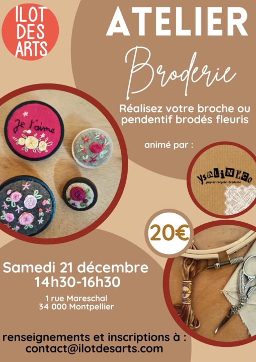 Atelier broderie - Samedi 21 décembre à 14h30