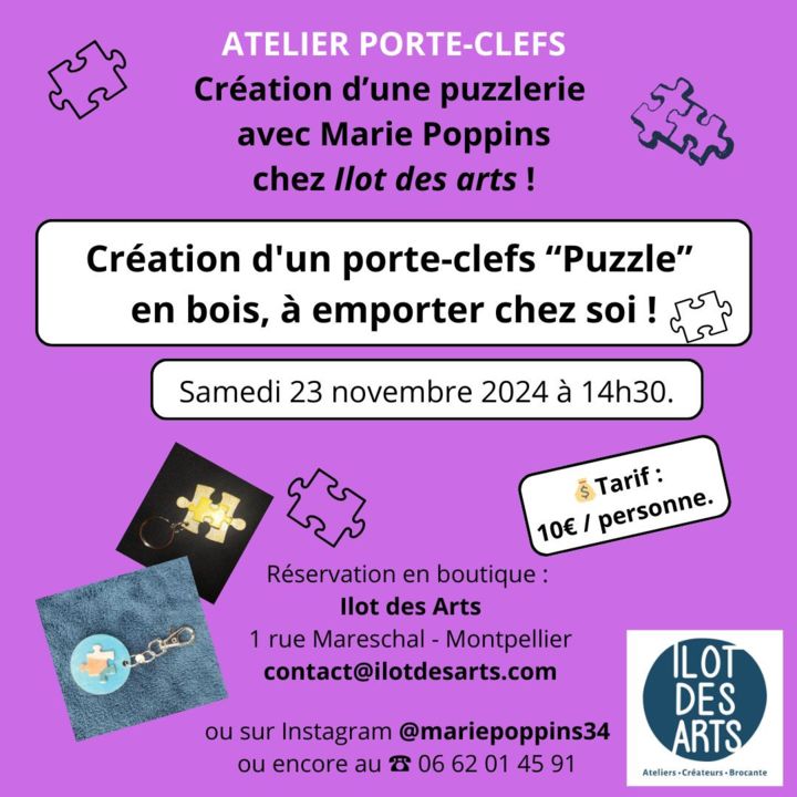 Atelier Porte-clé puzzle