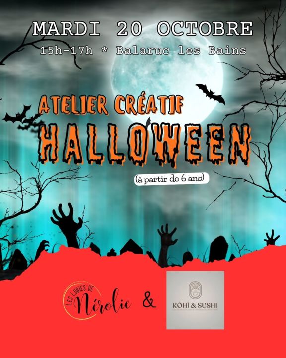 Atelier Créatif Halloween Les Lubies de Nérolie Kōhī Sushi Balaruc-les-Bains