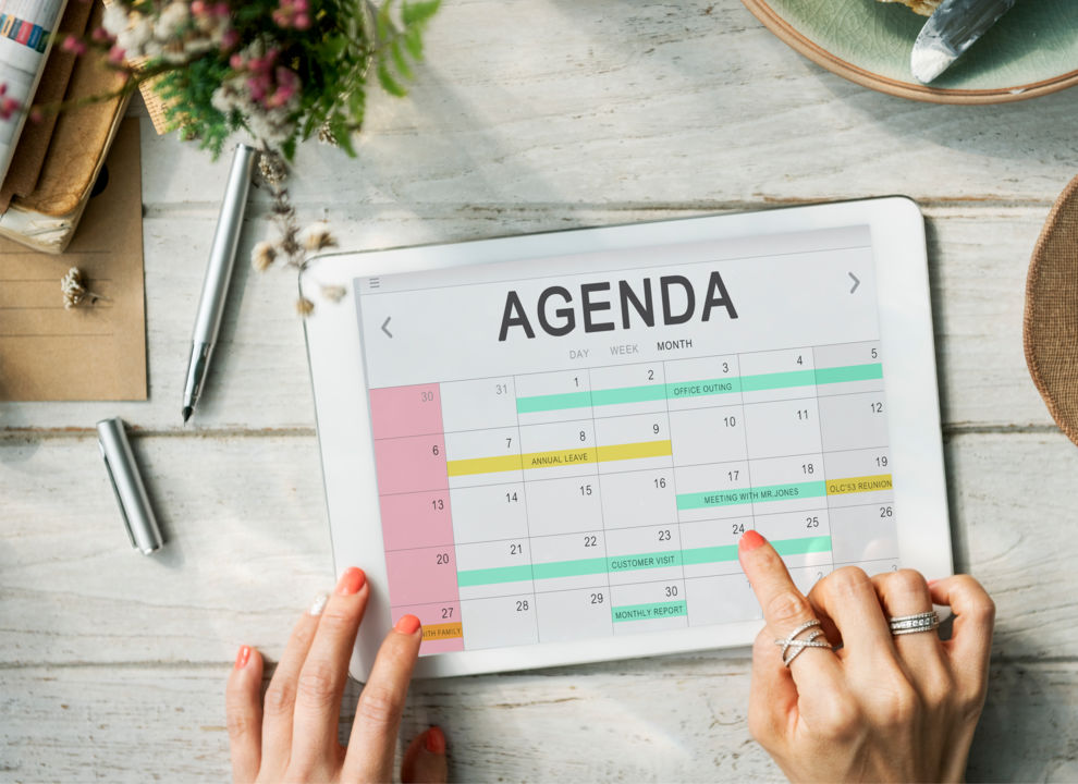 Calendar Agenda Event Meeting Reminder Schedule Graphic Concept