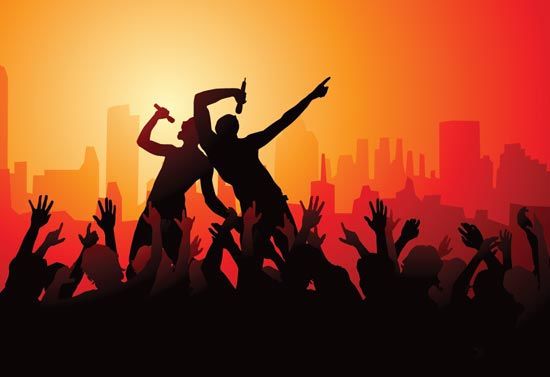 Party-people-silhouettes-vector