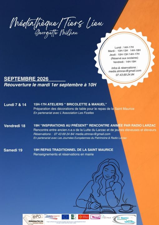 SEPTEMBRE 2026 Réouverture le mardi 1er septembre à 10H - 1