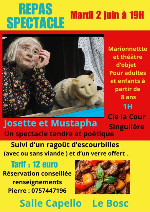 REPAS SPECTACLE JOSETTE ET MUSTAPHA