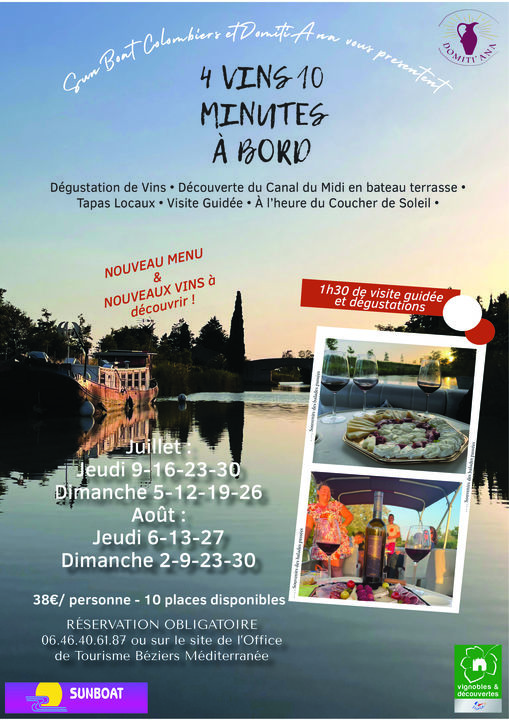 affiche bateau 4 vins 10 min été 2026