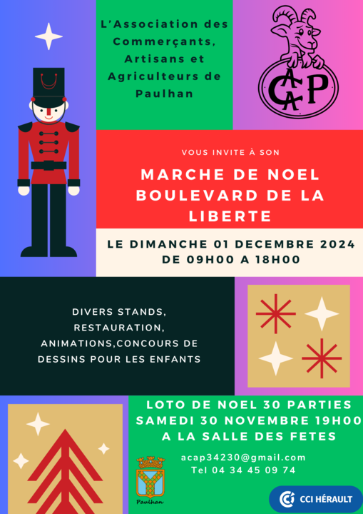 affiche marché de Noël