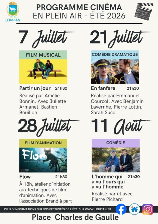 cinema plein air loupian