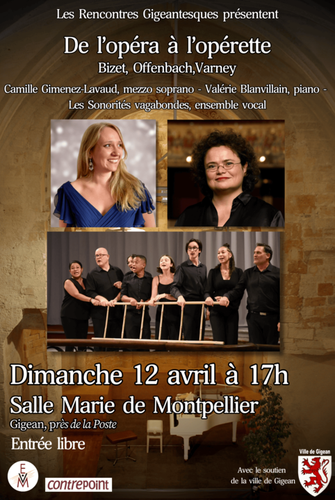 CONCERT CONTREPOINT - DE L'OPÉRA À L'OPÉRETTE