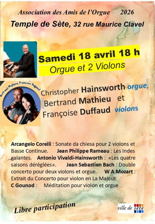 CONCERT : ORGUE ET 2 VIOLONS