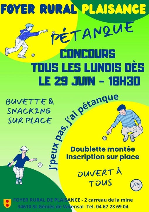 été 2026 SAINT GENIES DE VARENSAL Concours de pétanque 1024