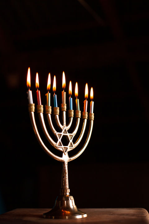 hanukkah-bougeoir-bougies