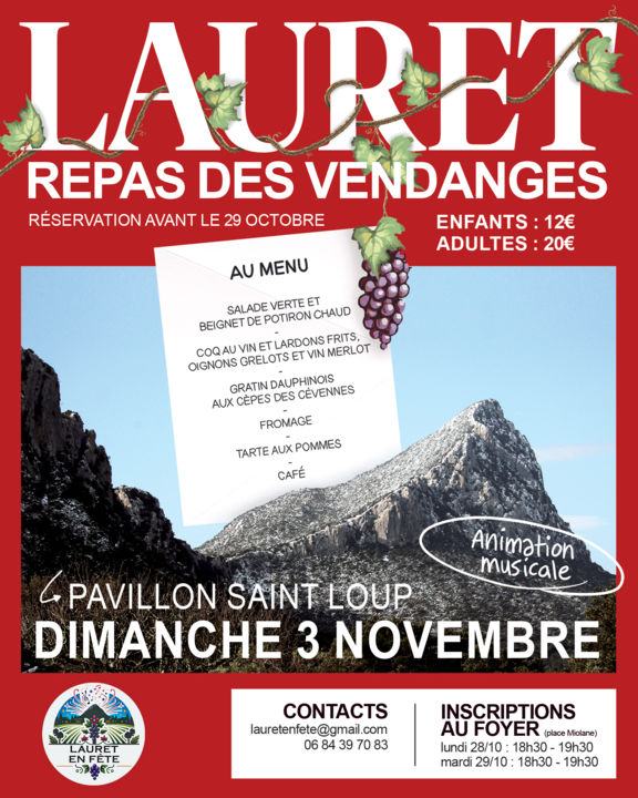 repas des vendanges Lauret