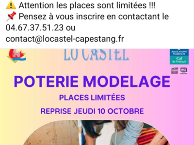 POTERIE MODELAGE À LO CASTEL Du 21/11/2024 au 26/6/2025