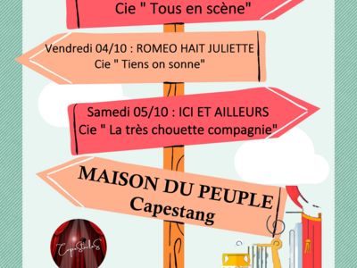 FESTIVAL DE THÉÂTRE DE CAPESTANG Du 3 au 5 oct 2024