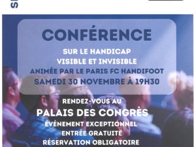 SEMAINE DE LA SEMAINE DE SENSIBILISATION AU HANDICAP - CONFÉRENCE... Le 30 nov 2024