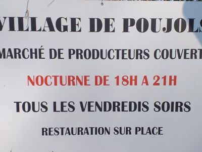 MARCHÉ DE PRODUCTEURS COUVERT À POUJOLS