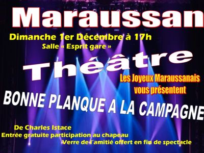 FESTIVAL DE THEÂTRE AMATEUR: BONNE PLANQUE A LA CAMPAGNE Le 1 déc 2024