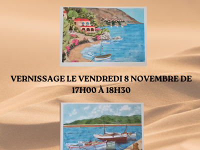 EXPOSITION PEINTURE AU SABLE VERNISSAGE Le 8 nov 2024