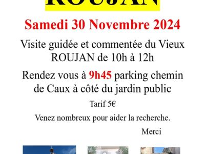 VISITE GUIDÉE DU VIEUX ROUJAN- AFM TÉLÉTHON Le 30 nov 2024