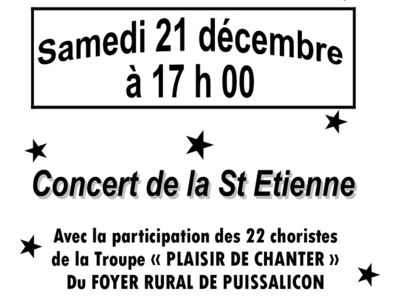 CONCERT DE LA ST ETIENNE Le 21 déc 2024