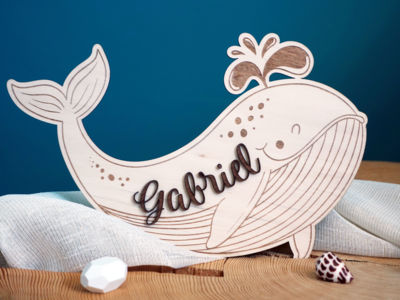 Animal en bois personnalisé avec prénom