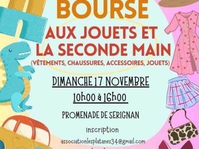 BOURSE AUX JOUETS ET À LA SECONDE MAIN- ASSOCIATION LES... Le 17 nov 2024