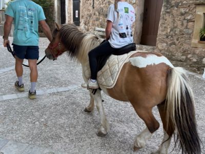 Balade poney en main au coeur du village