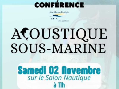 CONFÉRENCE : "ACOUSTIQUE SOUS MARINE" Le 2 nov 2024