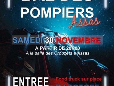 BAL DES POMPIERS Le 30 nov 2024