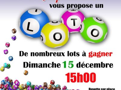 LOTO PROPOSER PAR LE COMITÉ DES FÊTES DE ST GÉLY... Le 15 déc 2024