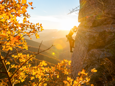 Escalade coucher de soleil