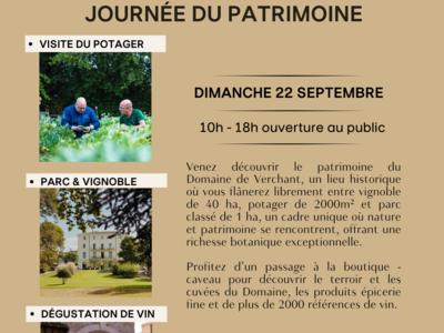 JOURNÉE DU PATRIMOINE - DOMAINE DE VERCHANT