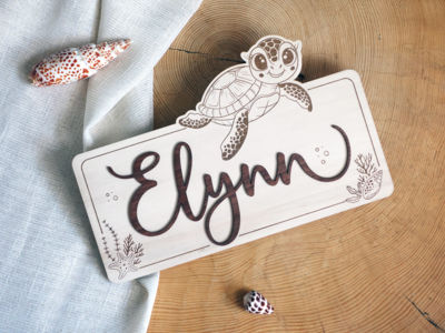 Pancarte de chambre personnalisée - Thème marin