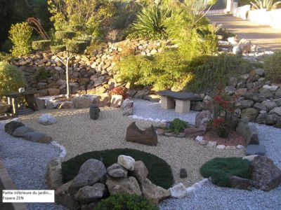 Partie inférieure du jardin..Espace ZEN