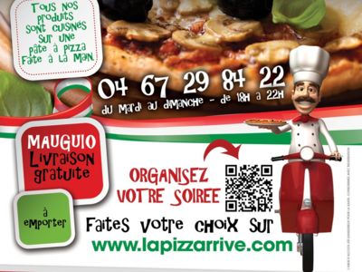 RES - LA PIZZ'ARRIVE - CARTE DE VISITE - MAUGUIO