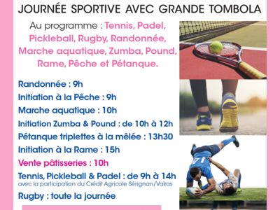 JOURNÉE SPORTIVE AVEC GRANDE TOMBOLA- OCTOBRE ROSE- VALRAS PLAGE