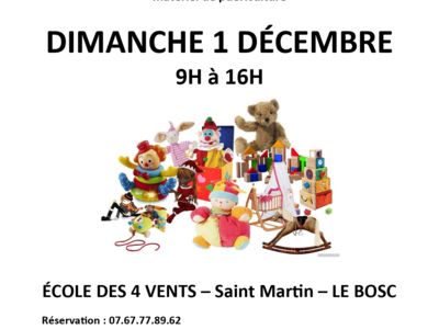 BOURSE AUX JOUETS - SAINT MARTIN DU BOSC Le 1 déc 2024