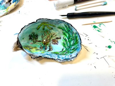 ATELIER PEINTURE SUR HUÎTRE