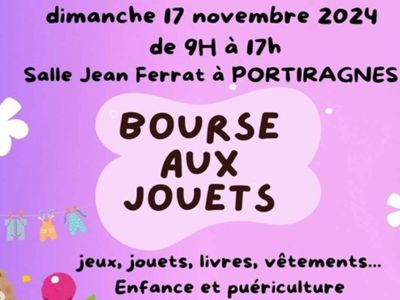 BOURSE AUX JOUETS - PORTIRAGNES Le 17 nov 2024