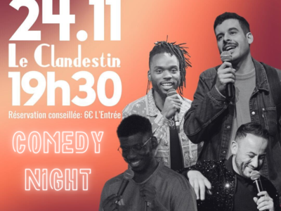 SOIRÉE STAND UP AU CLANDESTIN Le 24 nov 2024