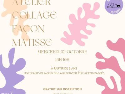 ATELIER COLLAGE FAÇON MATISSE - MÉDIATHÈQUE... Le 2 oct 2024