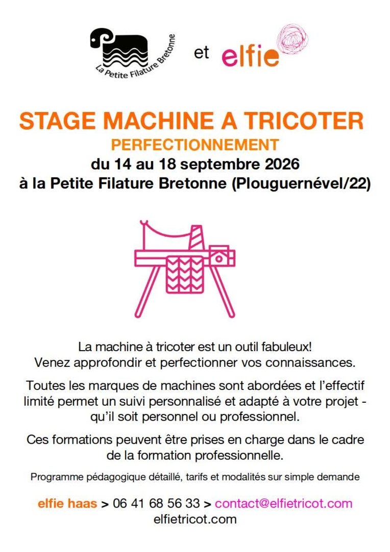 Stage machine à tricoter