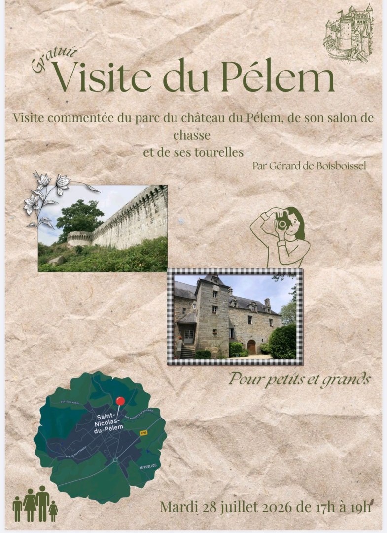 Ouvrir la diaporama Affiche visite chateau du Pelem