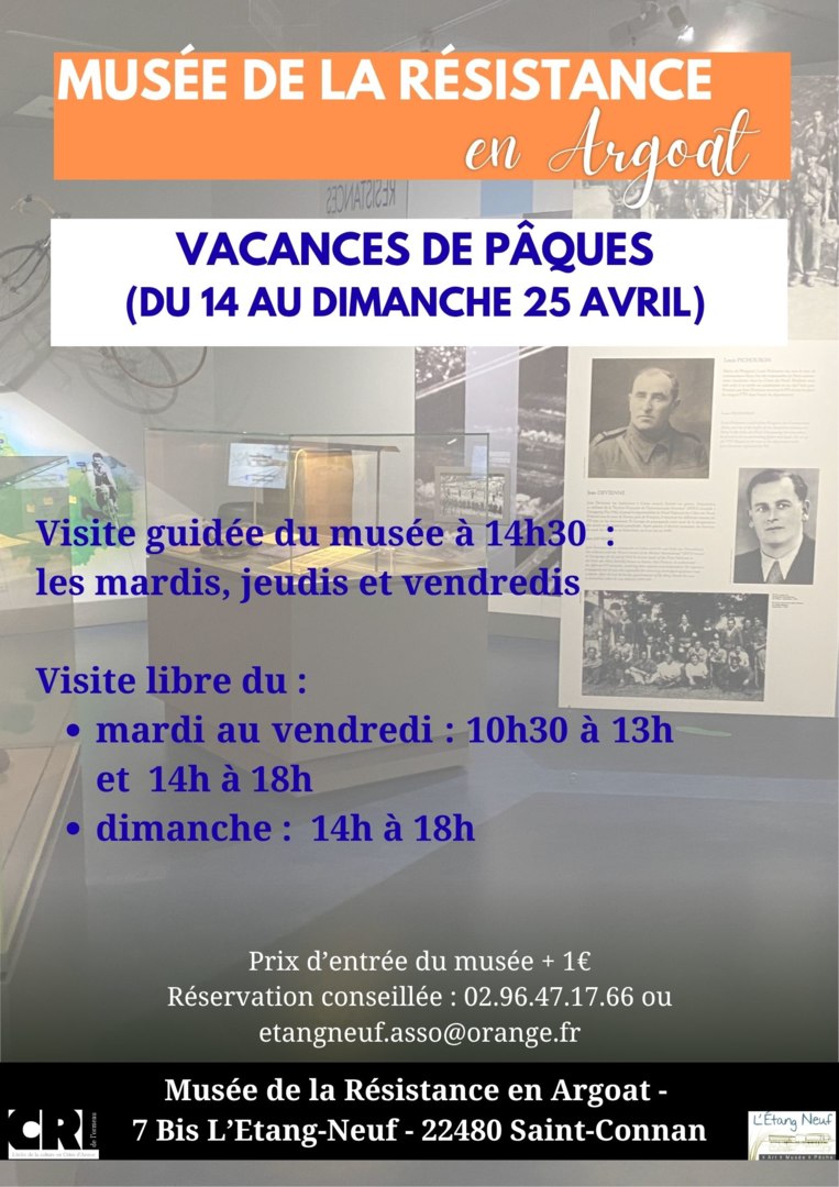 Affiche visite guidée Musée de la Résistance en Argoat
