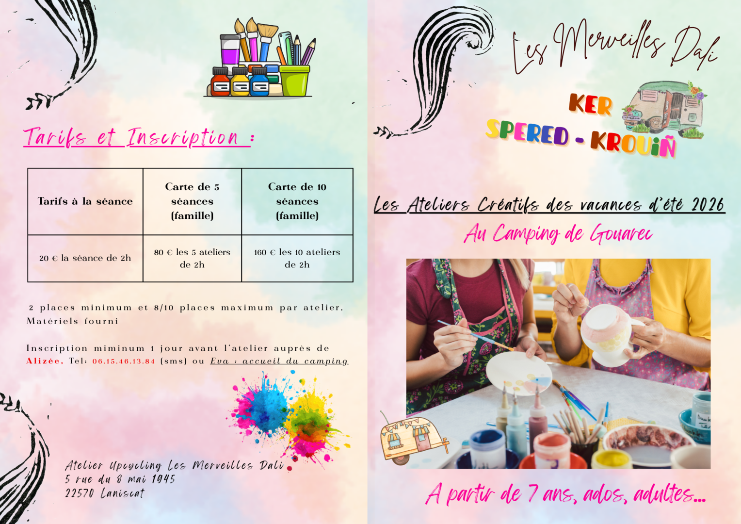 Flyers atelier créatifs