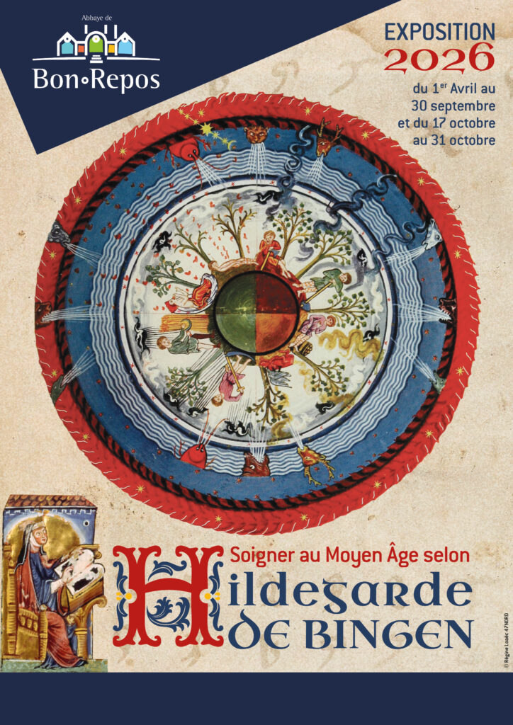 Ouvrir la diaporama Affiche-exposition-Soigner-au-Moyen-Age-selon-Hildegarde-de-Bingen-2026